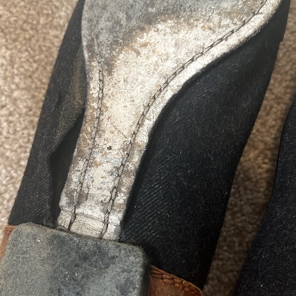 Chanel Black Patent/Grey Wool/Brown Leather Loafers, 39/8 - Picture 8 of 9